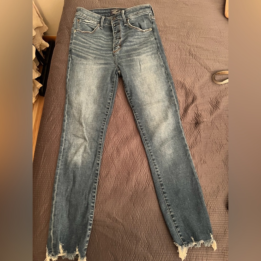 Abercrombie & fitch high rise ankle skinny jeans